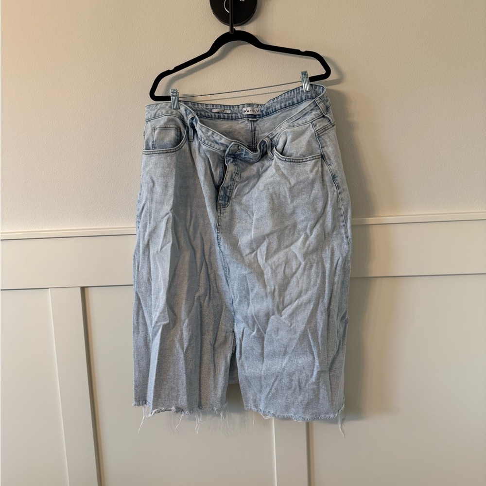 Ava & Viv Light Blue Denim Midi Skirt